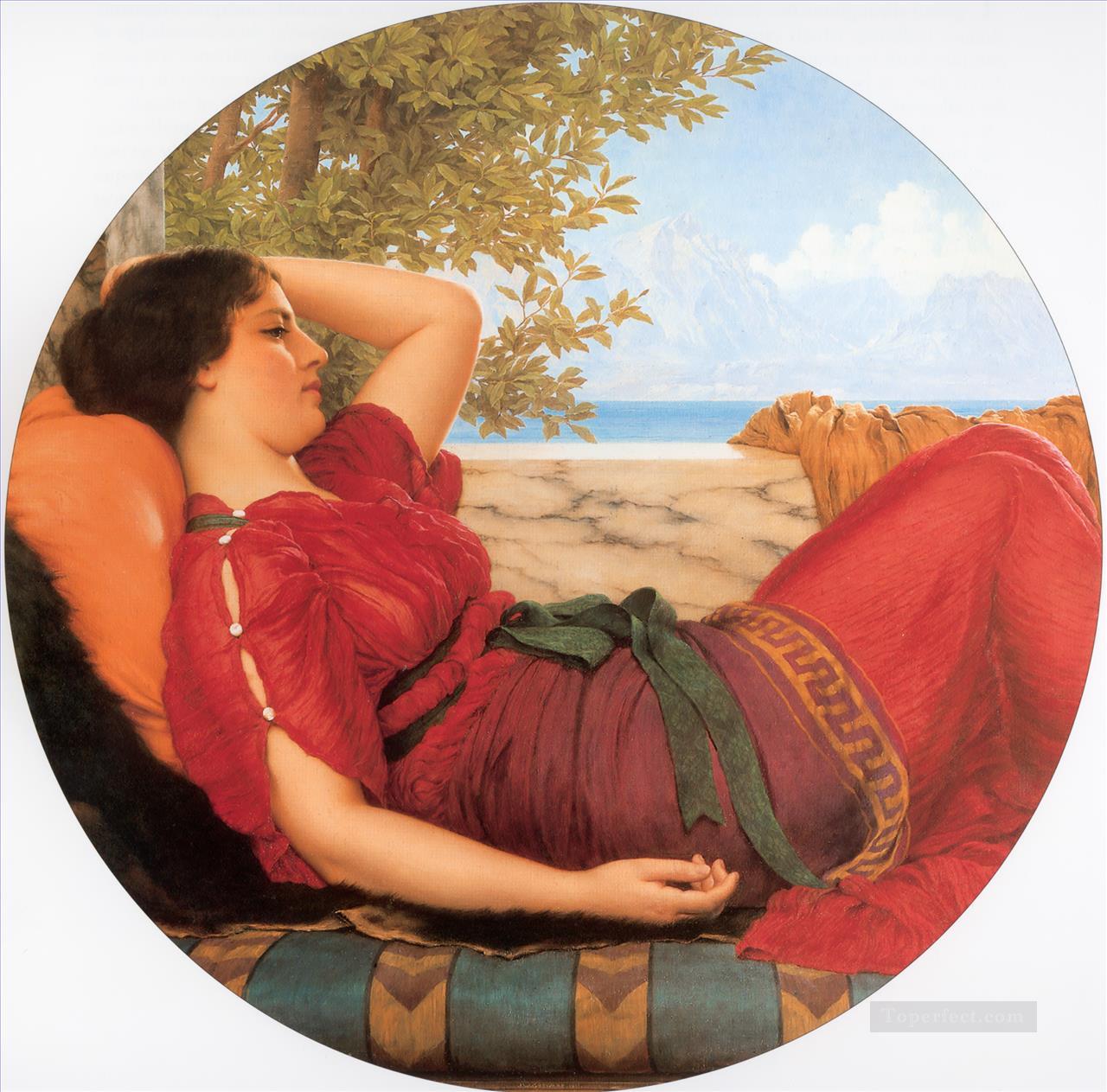 In Realms of Fancy Neoclassicist lady John William Godward Oil Paintings